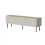Móvel TV Cama Meble FELLINI 150x40x52 cm, estrutura cor de cashmere, tampo de carvalho oleado