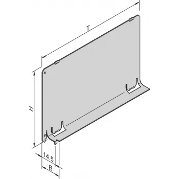SCHROFF Defletor de ar - Cobertura de slot 3HE 12TE 220T (34562844)