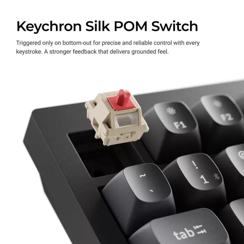 Teclado mecânico Keychron V3 Ultra 8K – cabo e Bluetooth, QWERTY, RGB, preto