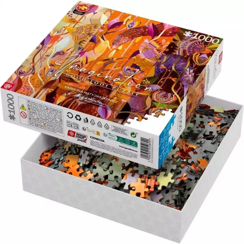 Puzzle Good Loot Imagination - Karolina Matyjaszkowicz: No meio dos pássaros - Um tríptico 1000 peças