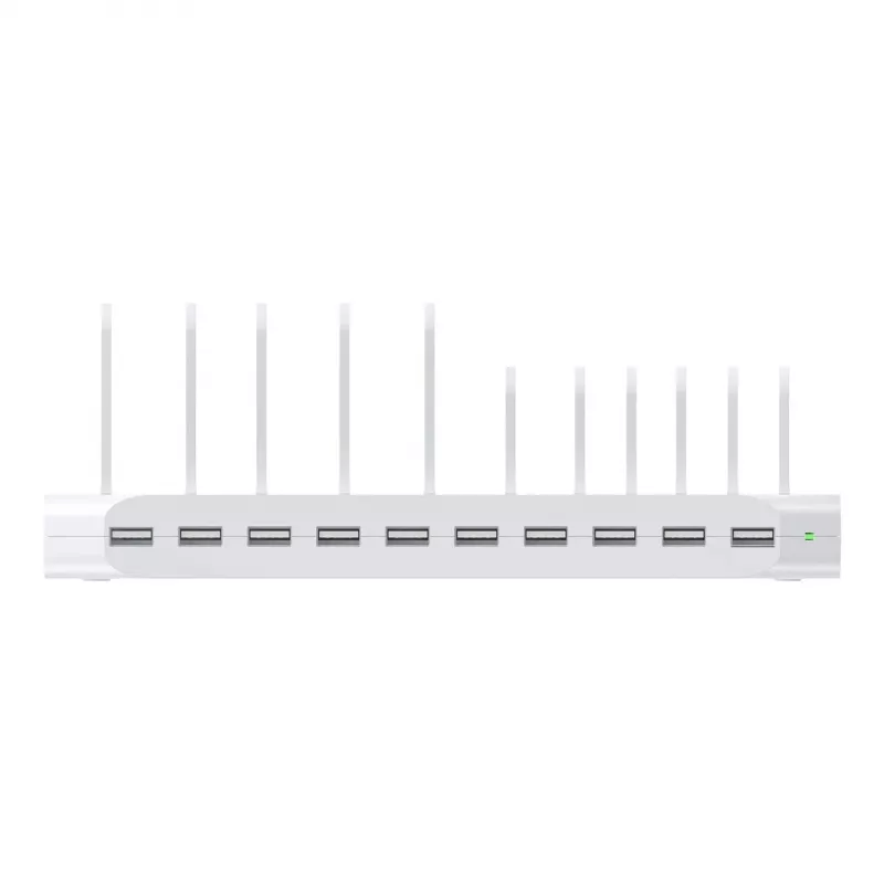 Estação de carregamento Unitek 10x USB 2.4A 60W branco
