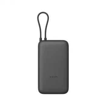 Powerbank Xiaomi 20000mAh com cabo integrado, cinzento-escuro, modelo 61828