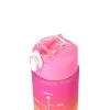 Garrafa de água motivacional Extralink 3W1 conjunto rosa-laranja 2000ML+900ML+300ML