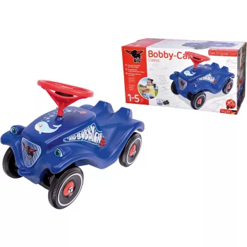 Carro de passeio Simba-Dickie BIG Bobby-Car, propulsão por empurrão, idade 1–5, 4 rodas, azul/vermelho