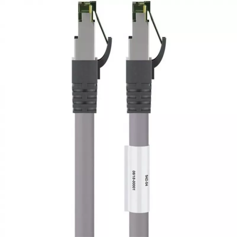 Cabo de rede Goobay CAT 8.1, S/FTP (PiMF), cinzento, 0,5 m - LSZH sem halogéneos, cobre AWG 24 (55135)