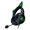 Kraken Kitty V2 - Preto, Auscultadores gaming, Orelhas de gato, Iluminação reativa a streams, Microfone cardioide HyperClear, Drivers TriForce de 40 mm, Microfone integrado nas almofadas, Razer Chroma RGB (orelhas e almofadas), Som surround: Disponível apenas em
