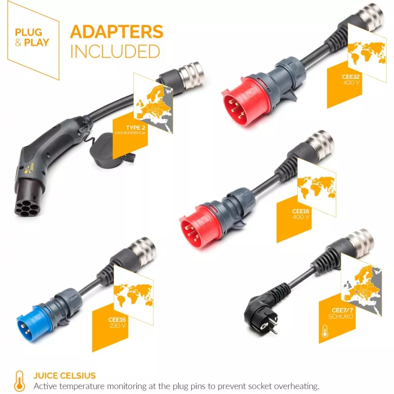 Adaptador de rede/inversor Juice Technology EL-JB3AEVE2 22000 W interior/exterior