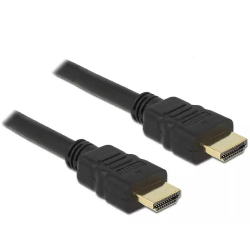 Cabo HDMI High Speed com Ethernet Delock 84751, HDMI-A macho para HDMI-A macho (19 pinos), 4K, 28 AWG, 0,5 m, preto