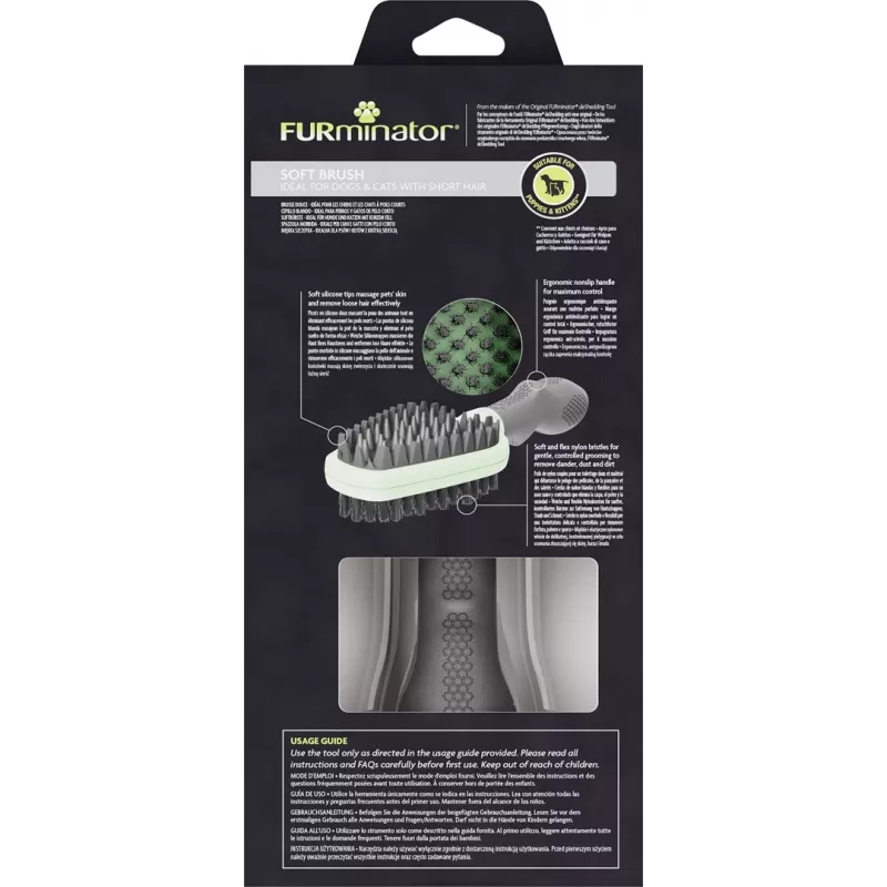 FURminator - Escova de dupla face para cachorros e gatinhos