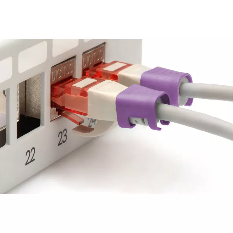 Clipe de codificação de cores Digitus Color Clips para cabo de patch A-CC-VI PVC violeta
