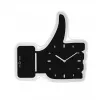 NeXtime Relógio de parede 3072zw Thumbs up, 40,5x41 cm, parede, preto/prateado