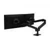 Ergotron LX Pro - kit de montagem (braço duplo) - modular - para 2 ecrãs LCD - lado a lado - alumínio - preto - tamanho do ecrã: até 68,6 cm (até 27 polegadas) (45-686-292)