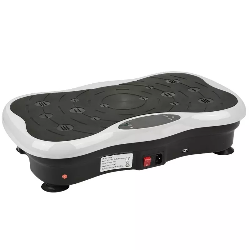 Extralink plataforma vibratória para treino fitness Moonwalk Spinmove branco