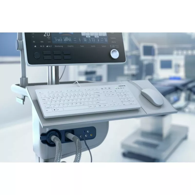 Contour Design Active Key Contour QuickClean Teclado médico Tampa removível Full-Size Com fios Branco DE C8112