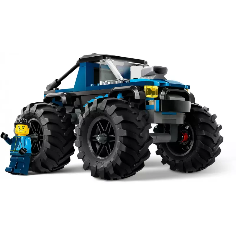 Brinquedo de construção LEGO City 60402 Monster Truck azul com pneus grandes, 148 peças, 1 minifigura, idade 5+