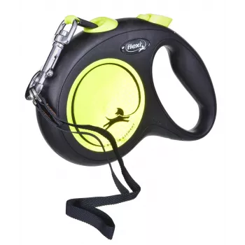 FLEXI new Neon L – trela retrátil – 5 m