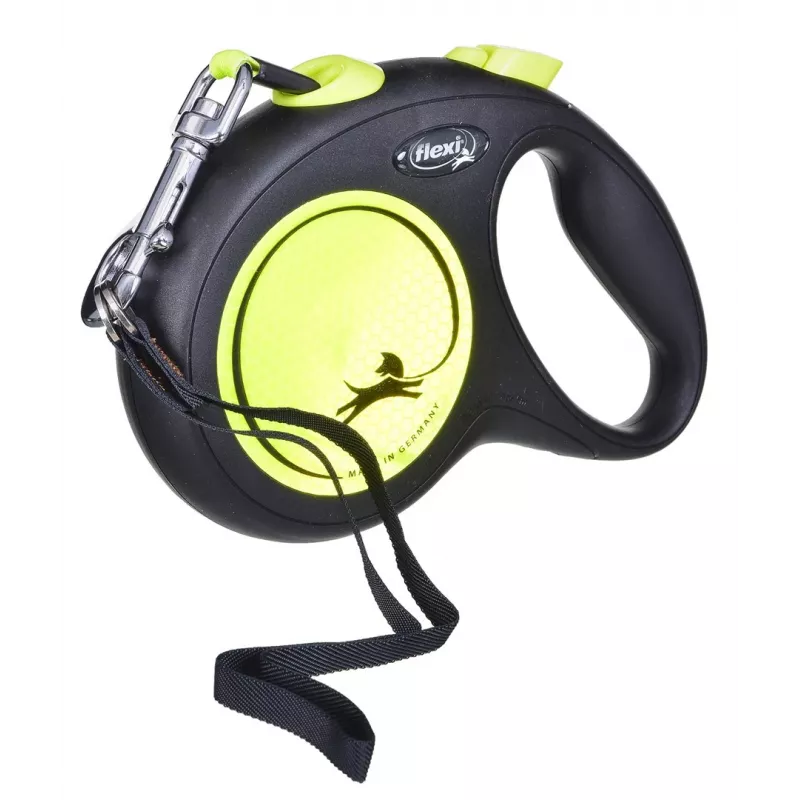 FLEXI new Neon L – trela retrátil – 5 m