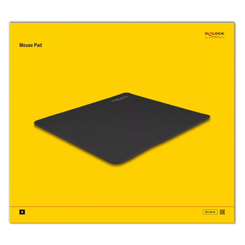 Tapete de rato DeLOCK 12152 preto 400x450 mm borracha base antiderrapante
