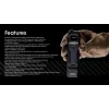 Lanterna de mão Nitecore EDC29 caixa em aço inoxidável, 2 LEDs, 15–6500 lm, IP54, recarregável por USB