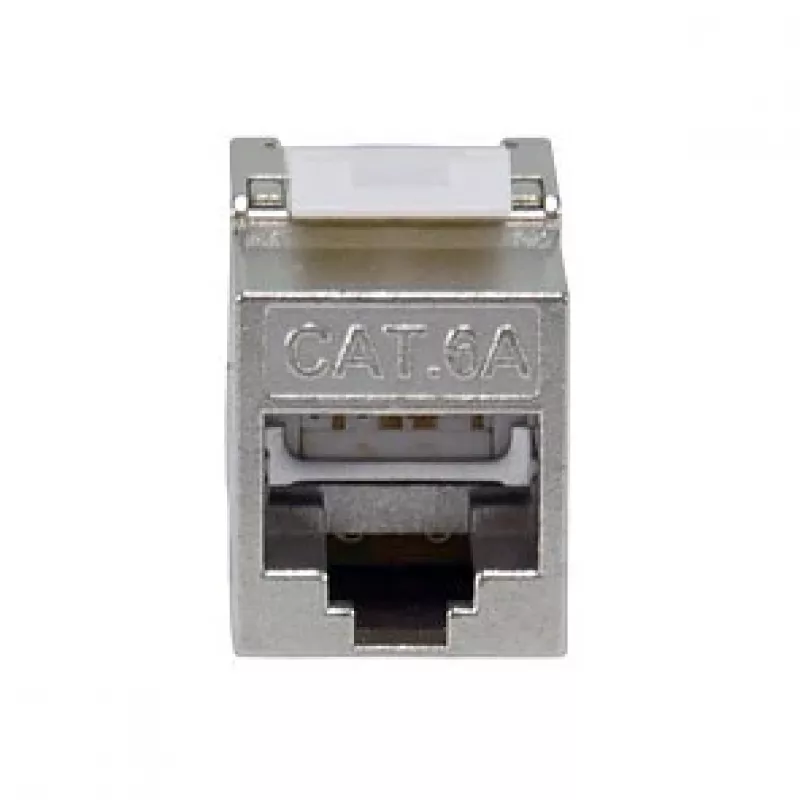 Keystone Jack Cat.6A blindado fino, EQUIP 767223, sem ferramentas, RJ-45, plano, prateado, 8 unid.
