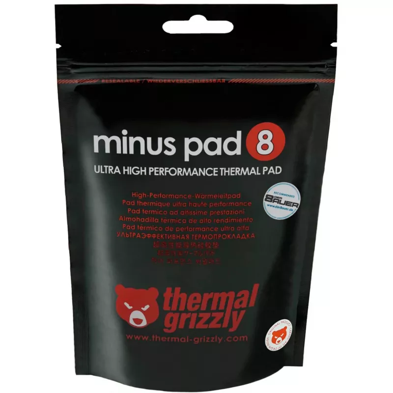 Thermal Grizzly | Minus Pad 8 - 30 x 30 x 0,5 mm | N/A | Intervalo de temperatura: -100 °C / +250 °C
