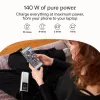 Bateria portátil Green Cell PBGC25UD, 25200 mAh, Li-Ion, 140 W de potência total, 2× USB-C + 1× USB-A, ecrã OLED, caixa em alumínio