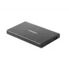 Caixa NATEC RHINO GO USB 3.0 para HDD/SSD SATA de 2,5'', preto alumínio