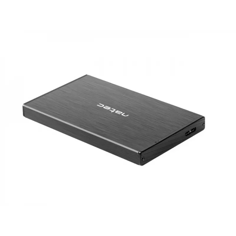Caixa NATEC RHINO GO USB 3.0 para HDD/SSD SATA de 2,5'', preto alumínio