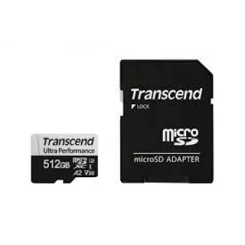 Memória Micro SDXC 512GB W/A/TS512GUSD340S Transcend