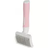 Escova ZOLUX 550004 — escova para gatos S, cerdas de aço, cabo de plástico, 175 mm, rosa/branco