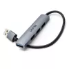 Unitek H1208A hub USB-A, 4 portas (1x USB-A 5 Gbps, 3x USB-A 2.0), alumínio, prateado