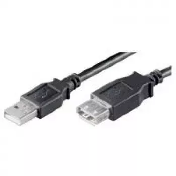 Cabo de extensão USB 2.0 Hi-Speed Wentronic Goobay, preto, 0,6 m - ficha USB 2.0 (Type-A) > conector fêmea USB 2.0 (Type-A) (68625)