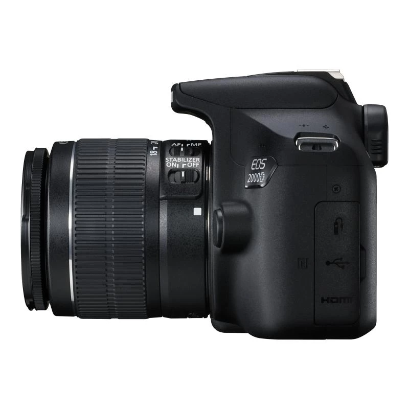 Canon EOS 2000D BK 18-55 IS II EU26 kit de câmara DSLR 24,1 MP CMOS 6000 x 4000 píxeis preto