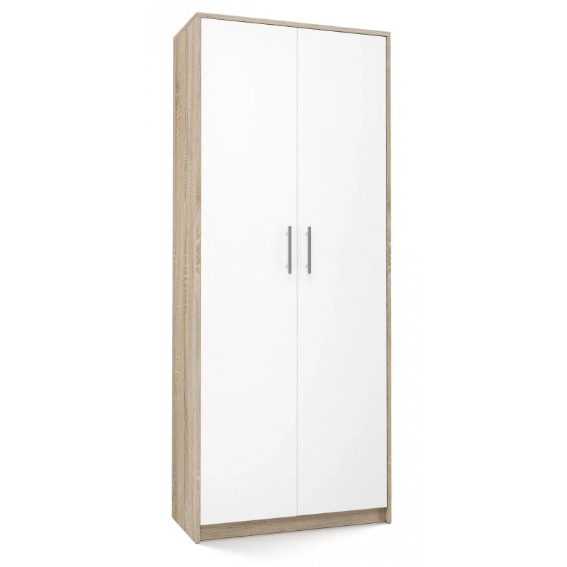 Arquivo OLIV 2D 74x35x180 cm, carvalho Sonoma/branco