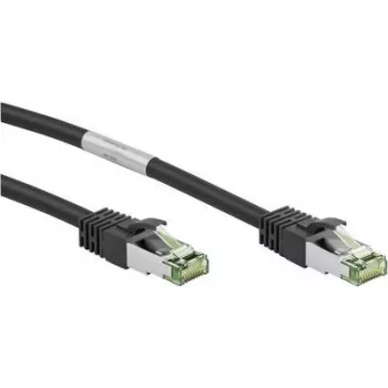 Goobay CAT 8.1 cabo de rede, S/FTP (PiMF), preto, 7,5 m – LSZH isento de halogéneos, cobre AWG 24 (66725)