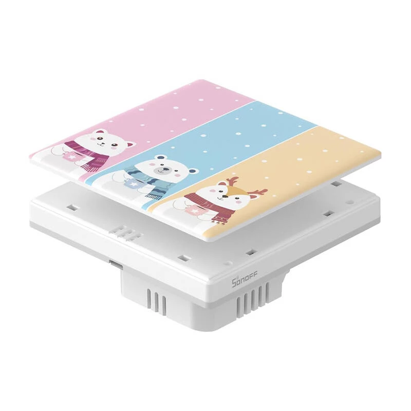 Cobertura decorativa Sonoff T5-3C-86-cartoon para interruptor tátil T5 SONOFF Cartoon 3C
