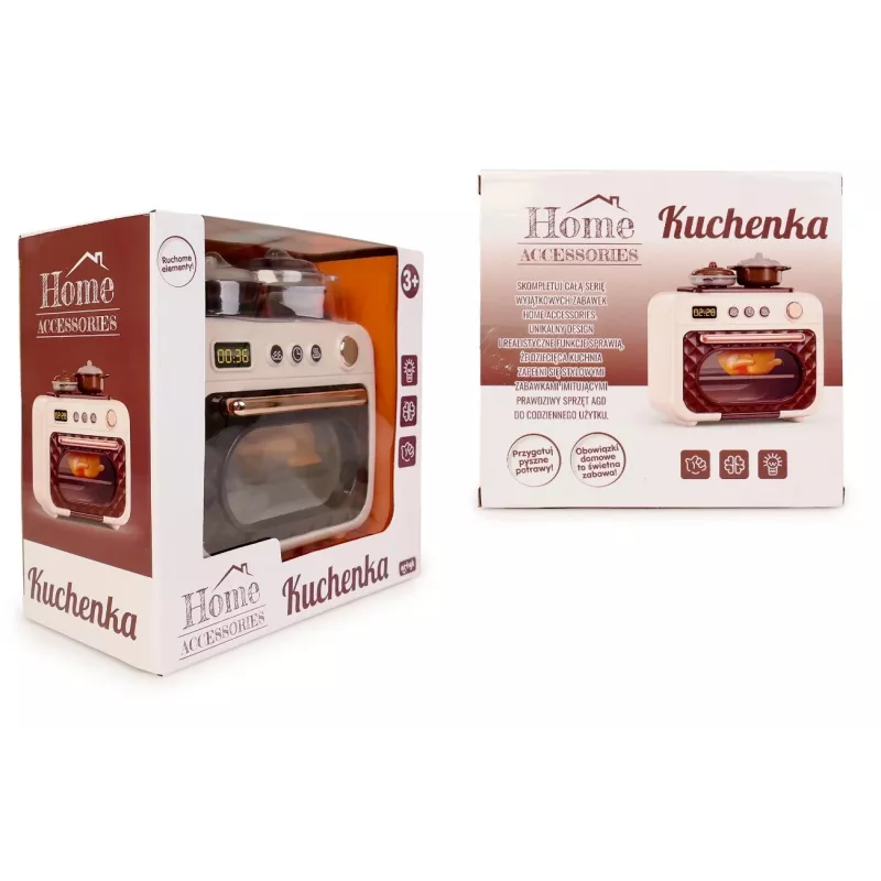 Forno de brincar Artyk 180507 com luz – brinquedo para crianças para conjuntos de faz de conta