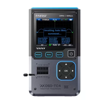 Osciloscópio portátil Fnirsi DSO-TC4 3-em-1, largura de banda 100 MHz, multímetro de mão e gerador de sinal