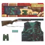 Conjunto de espingarda de caça de brinquedo Pulio 155617/0 com colete de transporte
