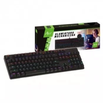 Teclado mecânico ART KLART AK-51 com switches Blue, layout compacto