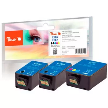 Cartucho de tinta Peach PI200-587 3 unidades Preto, Ciano, Magenta, Amarelo