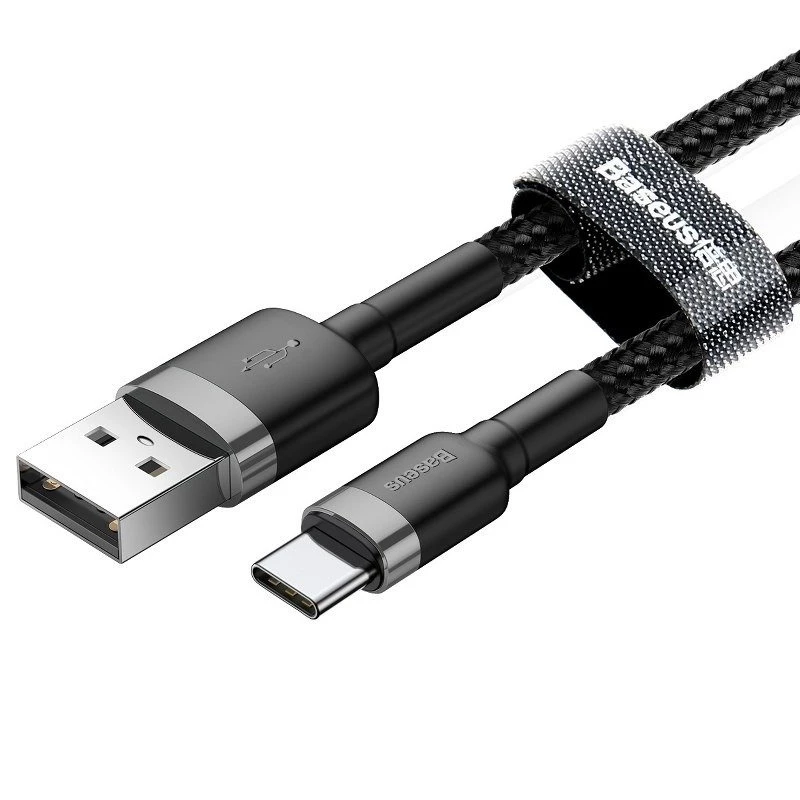 Cabo Baseus Cafule USB para USB-C 3A 1m (cinzento-preto)
