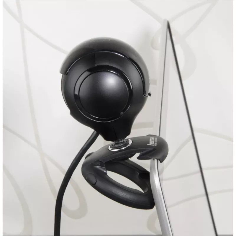 Hama 00053950 Spy Protect HD webcam, 1,3 MP, 1280 x 720, 30 fps, microfone integrado, USB 2.0, preta