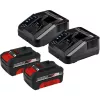 Cortador de relva a bateria GE-CM 43 Li M Kit, 36 Volt (2x18V) (vermelho/preto, 2x bateria de iões de lítio 4,0 Ah)