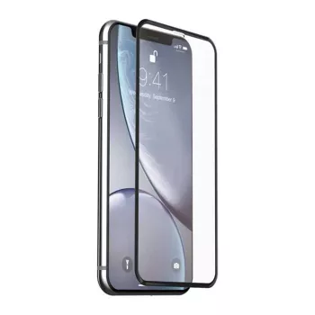 Proteção de ecrã em vidro temperado Devia Van Entire View para iPhone XR — antirreflexo, preto
