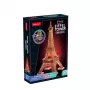 Puzzle 3D Cubicfun Torre Eiffel Night Edition LED da cubicfun modelo 306-L534H – puzzle arquitetónico 3D iluminado