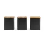 Conjunto de recipientes Salter BW12898EU7, 3 peças, preto, recipientes de armazenamento herméticos para a cozinha