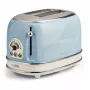 Torradeira Ariete 155 Design 2 fatias com cestos para sanduíches, 6 níveis de tostagem, 810 W, caixa em aço inoxidável, gaveta de migalhas removível, azul pastel