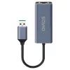 Adaptador de interface de rede SAVIO AK-83 USB Type-A para ficha RJ-45, 5 Gbit/s, preto