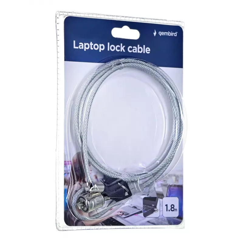 Fecho de cabo Gembird LK-K-01 para portáteis (fecho de chave) 1,8 m